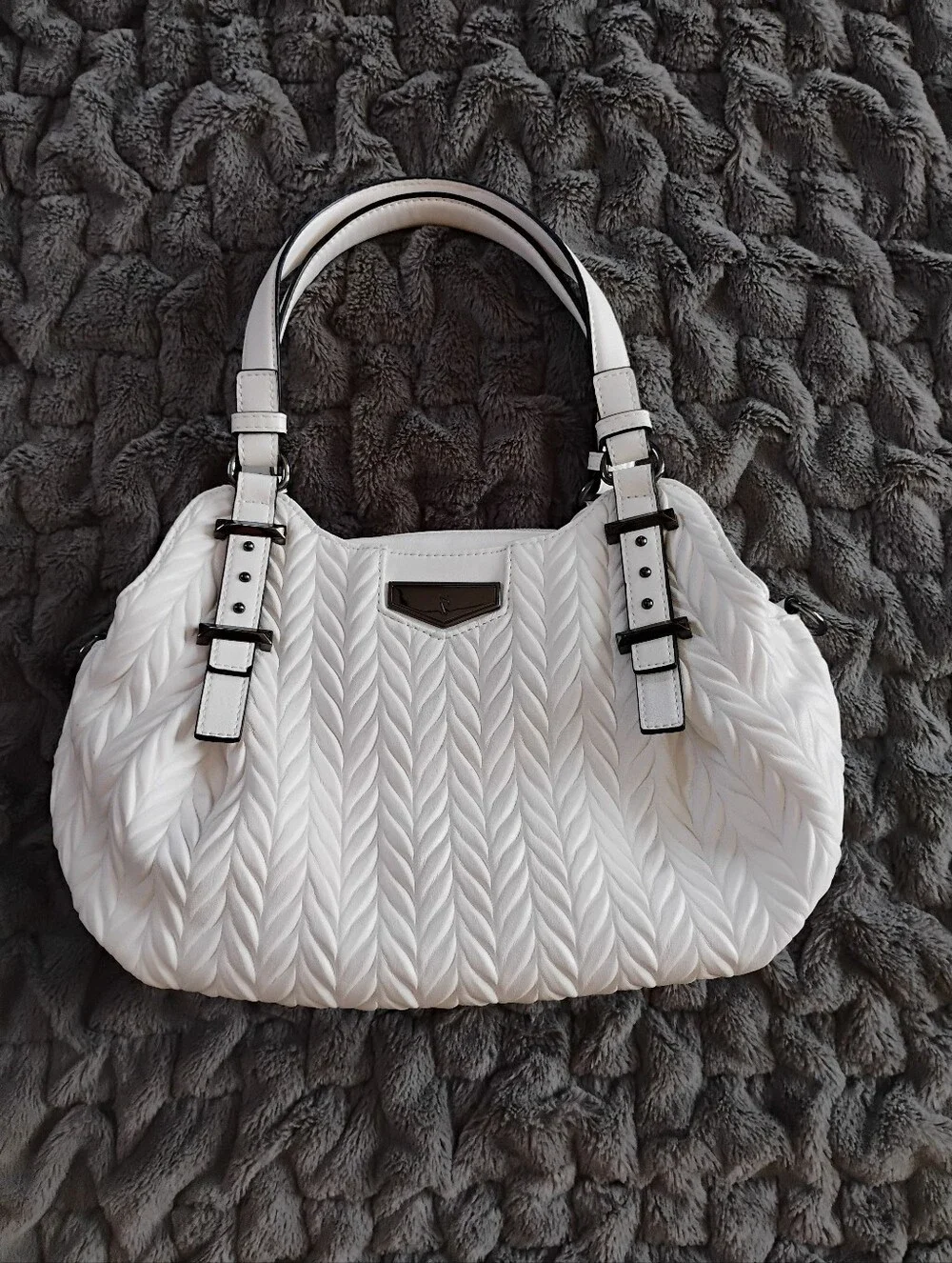 Simply Vera Vera Wang White Satchel  Purse